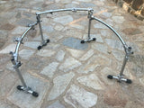 PDP 3 sided double or single bass Drum Rack Chrome with Multi Clamps