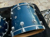 DW Collector's Series 8pc Shell Pack Drum Set kit Blue Glass FinishPly w/ GONG