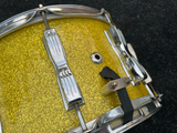 C&C Custom Snare Drum 14 x 8  Yellow Sparkle with Ludwig Drum Lugs